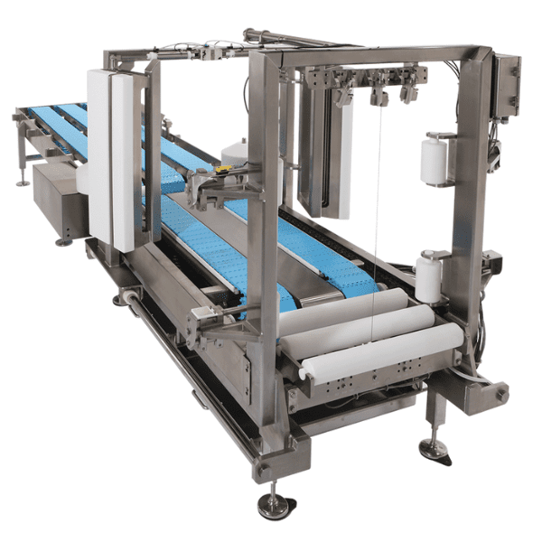 Convoyeur daccumulation et coupeuse primaire carre